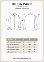 BLUSA MANGA LARGA CUELLO CAMISERO BEIGE - PARIS