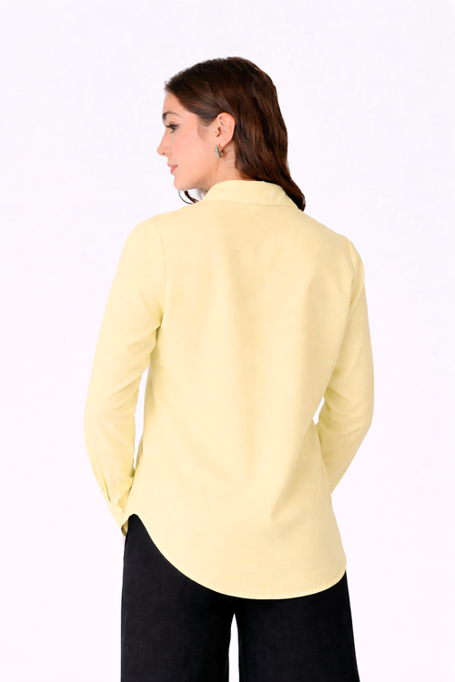 BLUSA CAMISERA MANGA LARGA AMARILLO - AFRICA