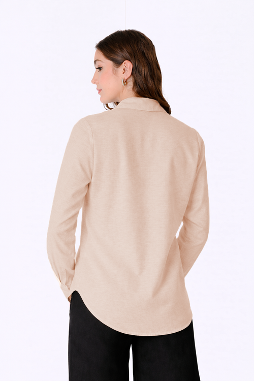 BLUSA CAMISERA MANGA LARGA KAKHY - AFRICA