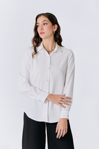 BLUSA MANGA LARGA CON BOTONES PERLA - LORENA