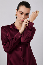 Blusa de Seda Burgundy