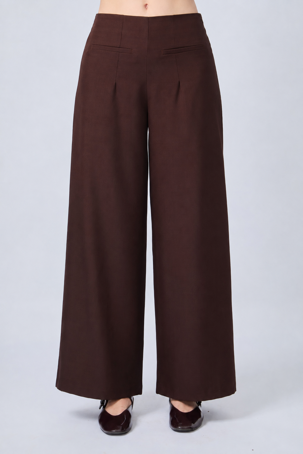 PANTALÓN SASTRERO A LA CINTURA MARRÓN - MISHKY