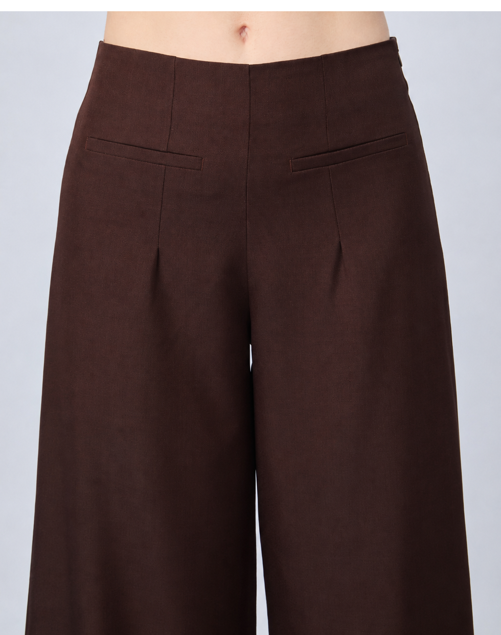 PANTALÓN SASTRERO A LA CINTURA MARRÓN - MISHKY