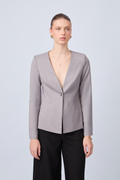 BLAZER CON ESCOTE V PLOMO  - CAMELIA