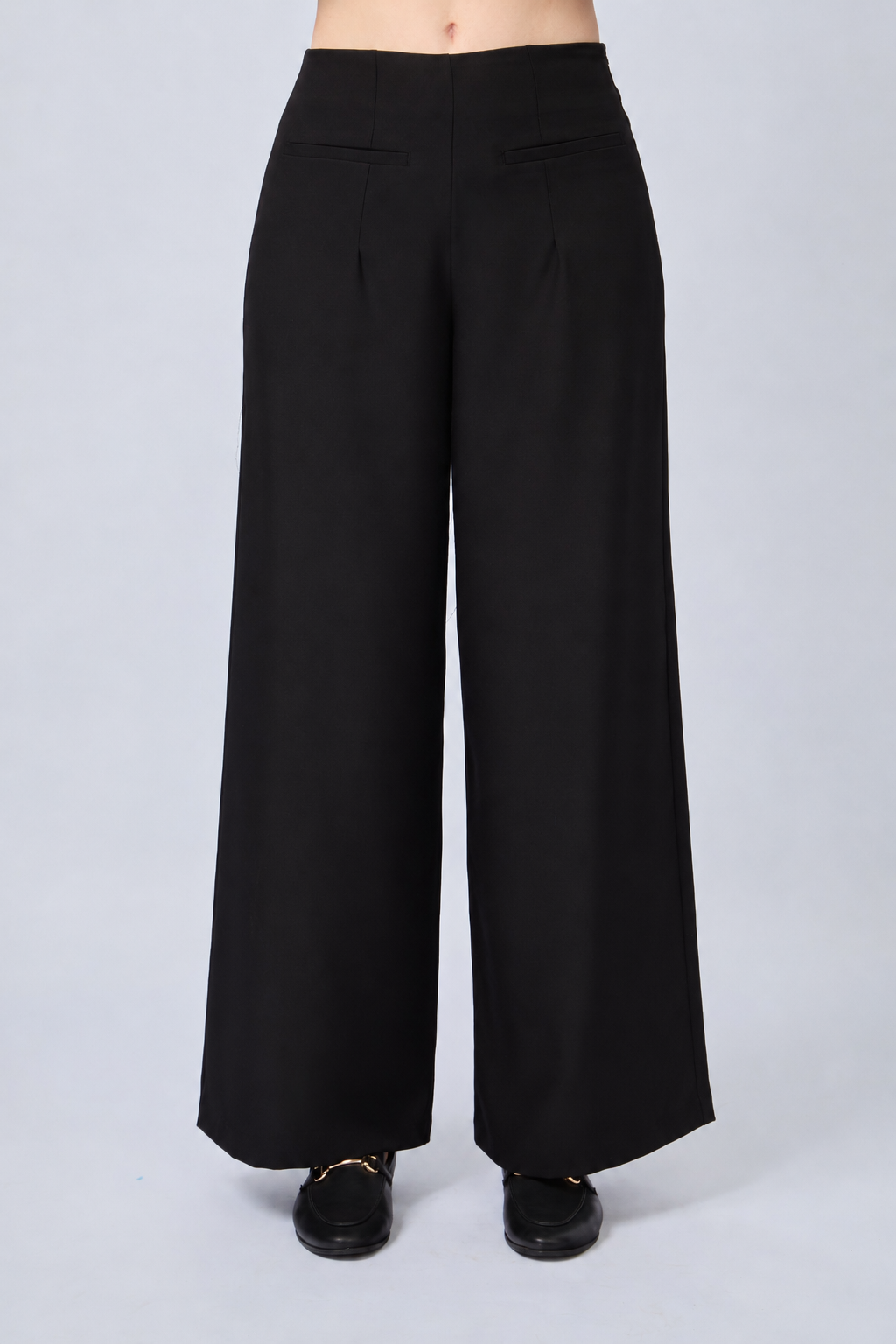 PANTALÓN SASTRERO A LA CINTURA NEGRO - MISHKY