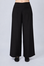 PANTALÓN SASTRERO A LA CINTURA NEGRO - MISHKY