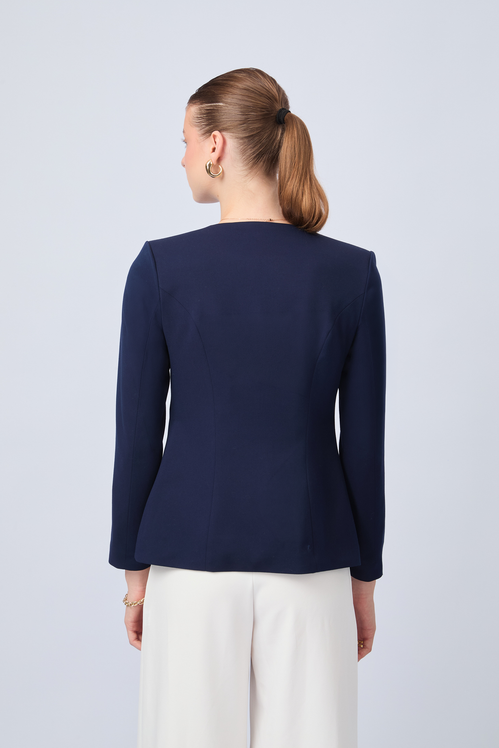 BLAZER CON ESCOTE V MARINO - CAMELIA
