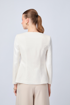 BLAZER CON ESCOTE V PERLA- CAMELIA