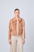 CASACA ESTAMPADA CON BROCHE OCULTO Y BOLSILLOS INTERNOS - BAMBI