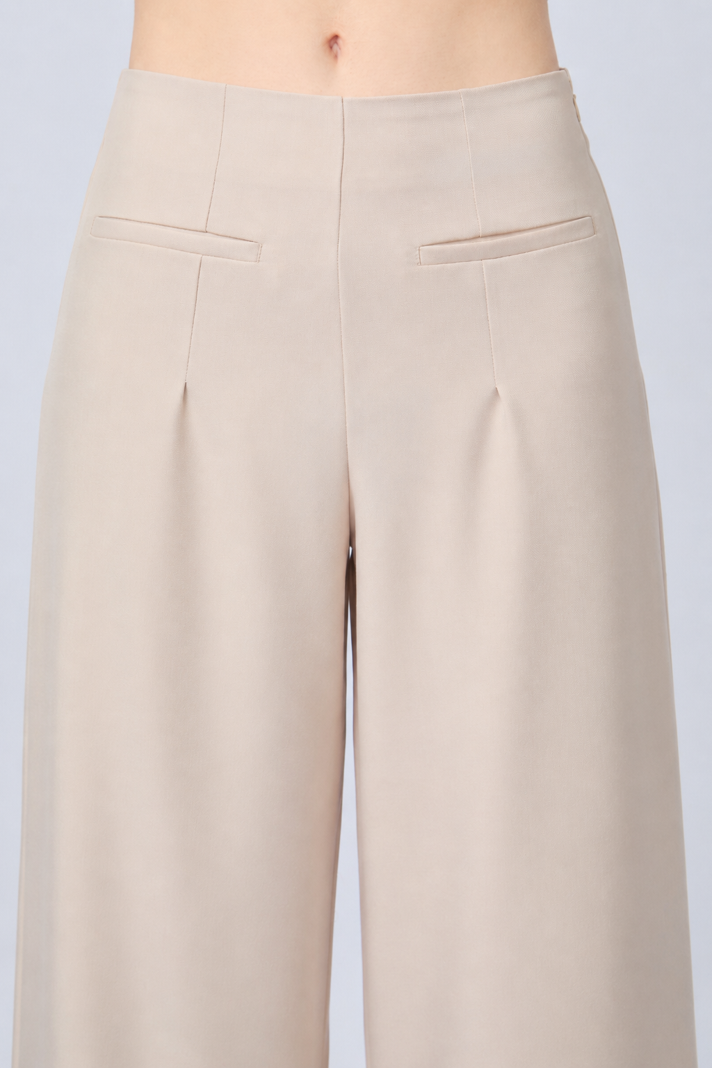 PANTALÓN SASTRERO A LA CINTURA BEIGE - MISHKY