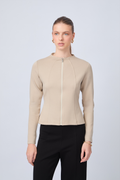 POLERA CORTE PRINCESA CON DETALLE DE TIRAS TRASERAS BEIGE - ELOISE