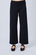 PANTALÓN DE TIRO ALTO CON PRETINA ELASTICADA MARINO - ELOISE