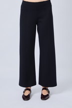 PANTALÓN DE TIRO ALTO CON PRETINA ELASTICADA MARINO - ELOISE
