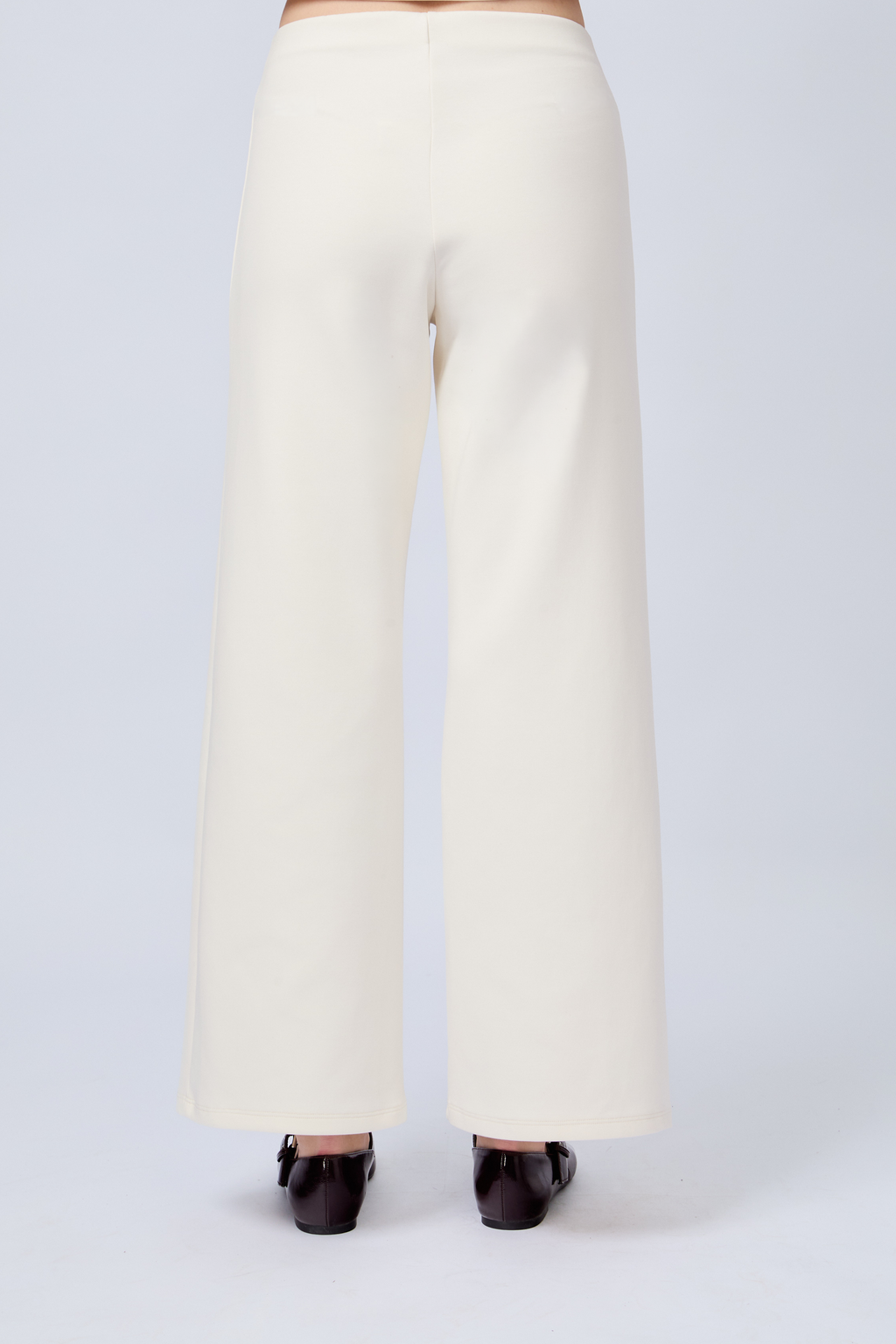 PANTALÓN DE TIRO ALTO CON PRETINA ELASTICADA PERLA - ELOISE
