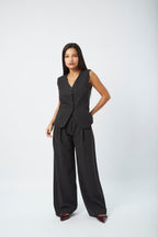 Pantalón De Rayas Rayas Negro - Miranda