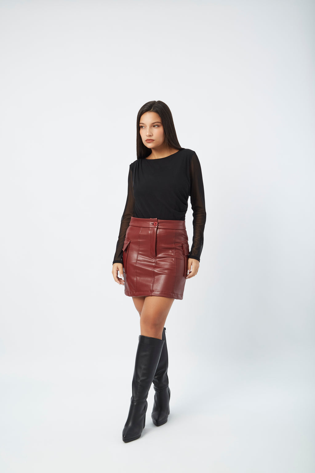 Polo tull manga larga Laura