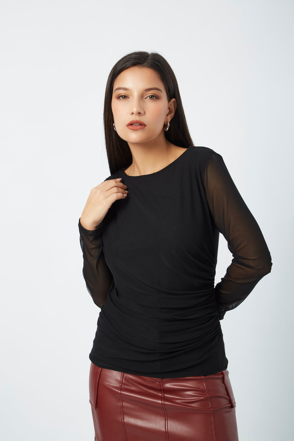 Polo tull manga larga Laura