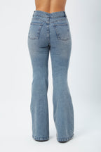 Vintage Blue Denim Flare Pants
