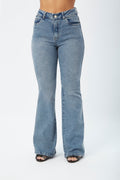 Vintage Blue Denim Flare Pants
