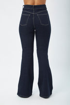 Pantalón Flare Denim Azul Marine
