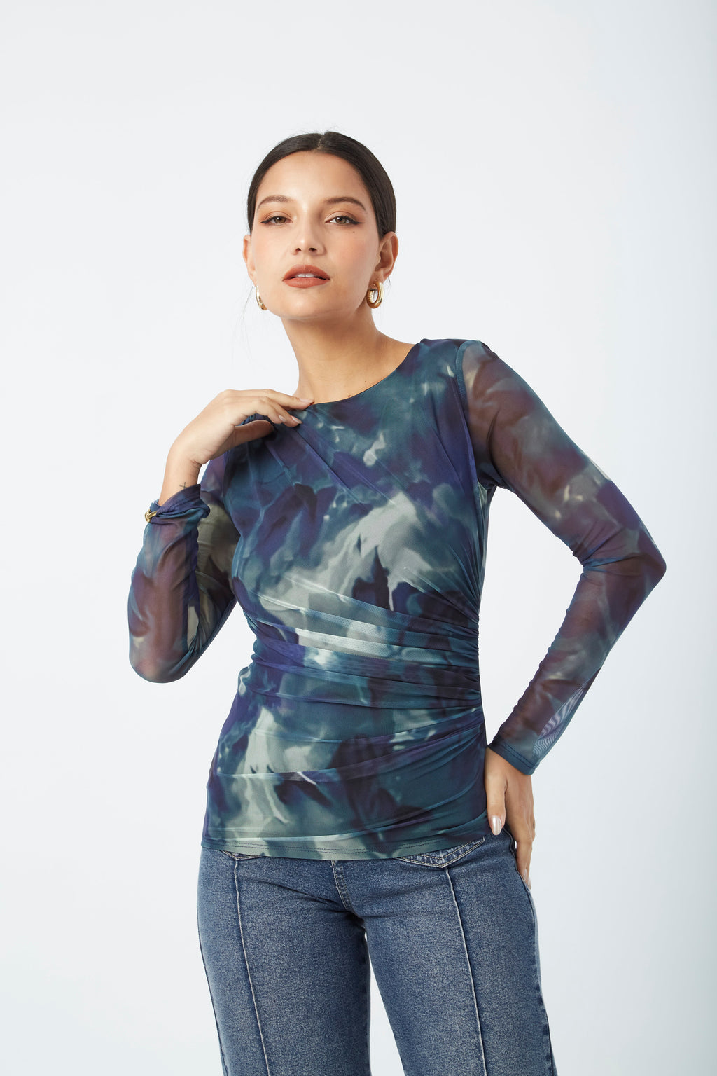 Polo tull manga larga Laura