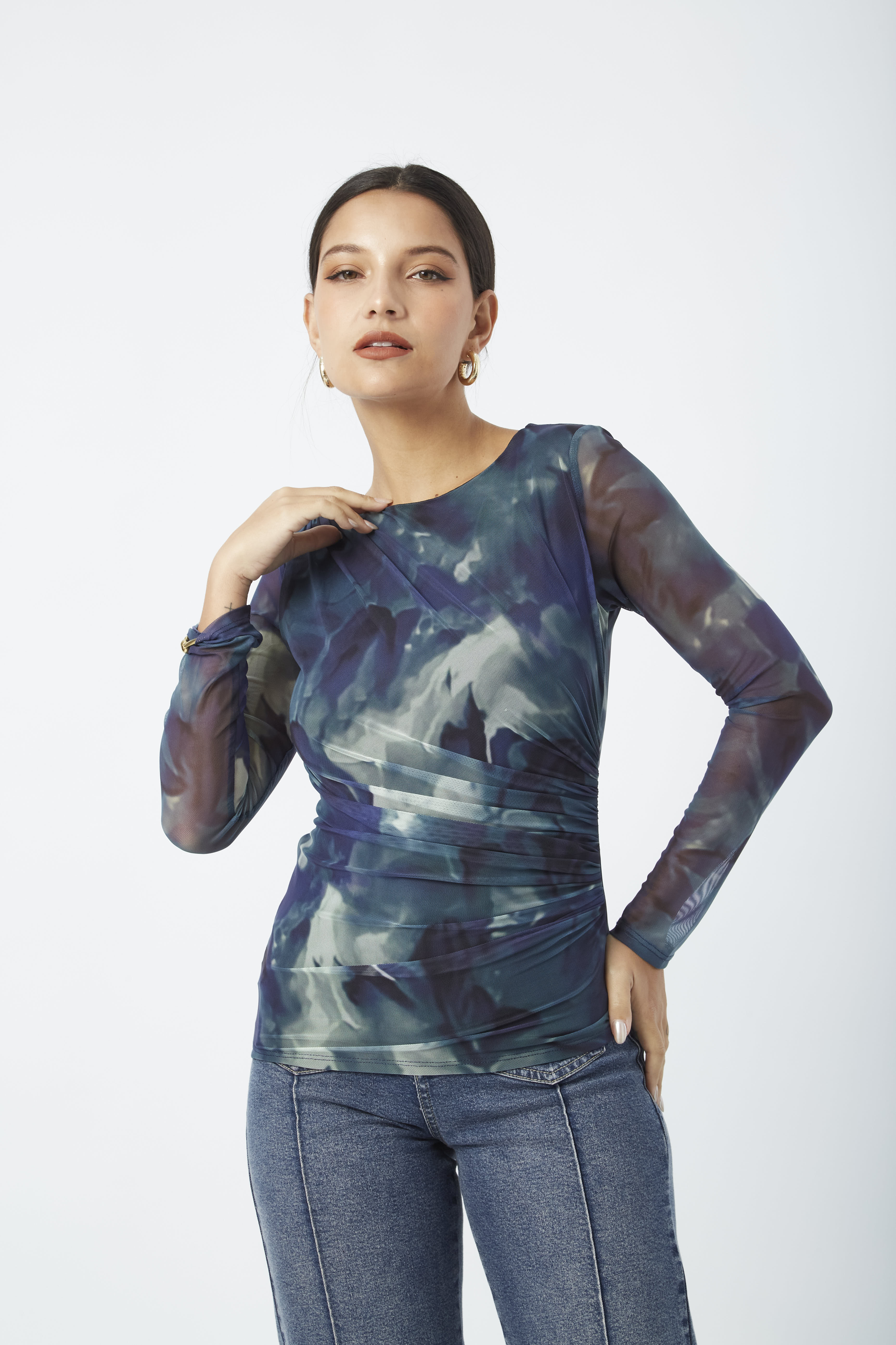 Polo tull manga larga Laura