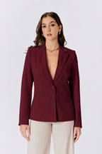 BLAZER CON BOLSILLOS FUNCIONALES BURGUNDY - GALA