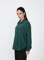 BLUSA LORENA MANGA LARGA CON BOTONES DE MUJER saga