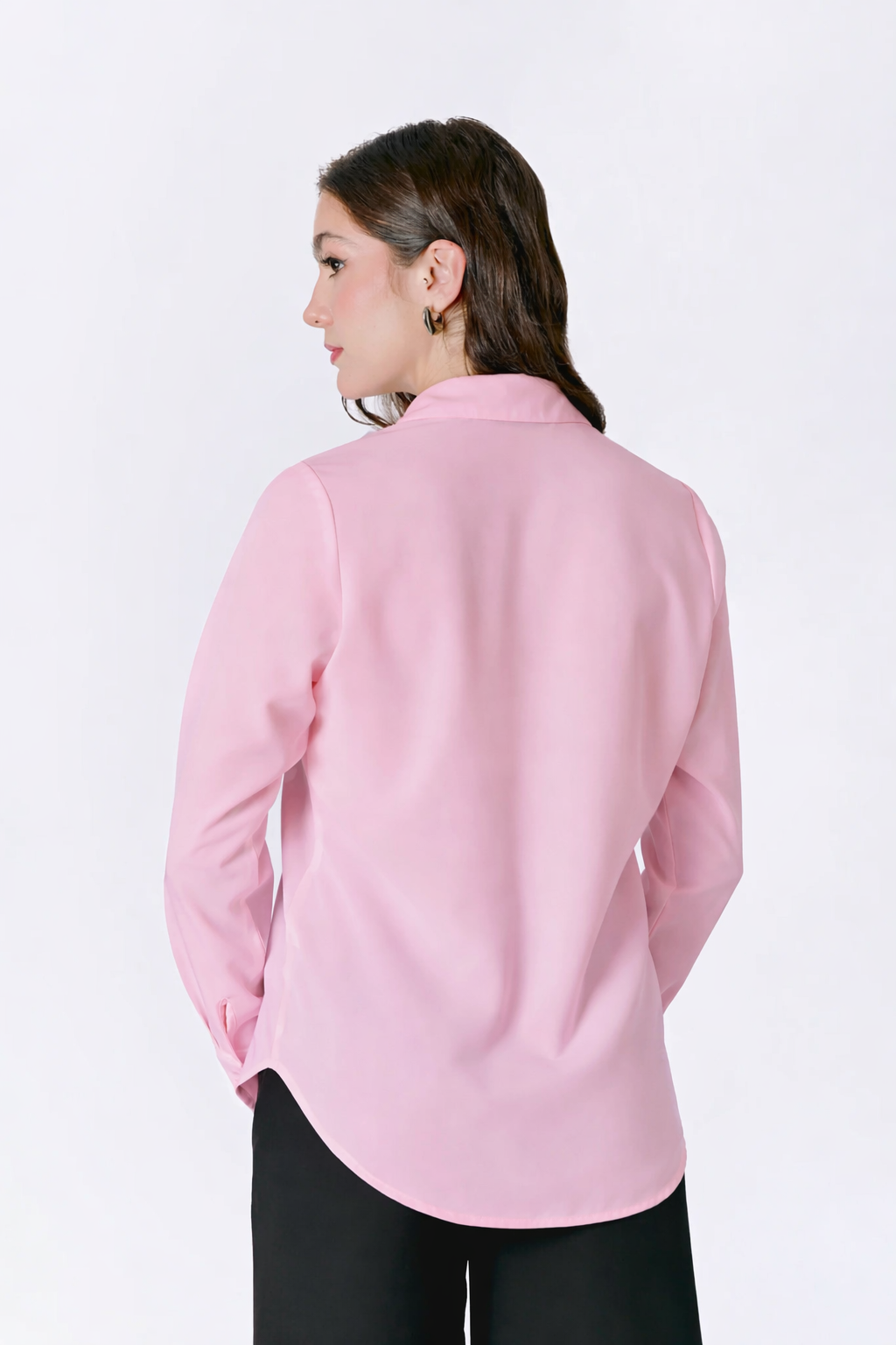BLUSA MANGA LARGA CON BOTONES ROSADO - LORENA