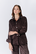 CAMISA DE CORDUROY MANGA LARGA MARRÓN - THAIS