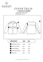 CASACA DENIM CON BOLSILLO INTERNO AZUL CRISTAL