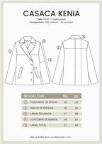 Casaca semi-oversize con bolsillos laterales cocoa - Kenia