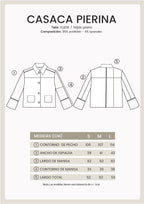 Casaca con bolsillos y botones frontales beige - Pierina