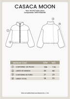 CASACA BOMBER CON CUELLO ALTO NEGRO - MOON
