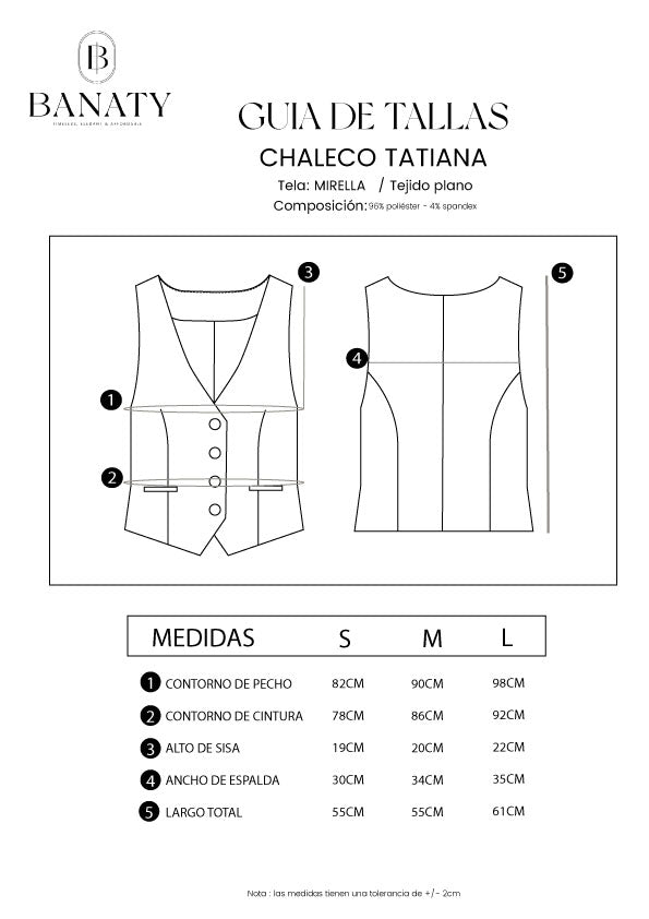 Chaleco Sastrero - Tatiana