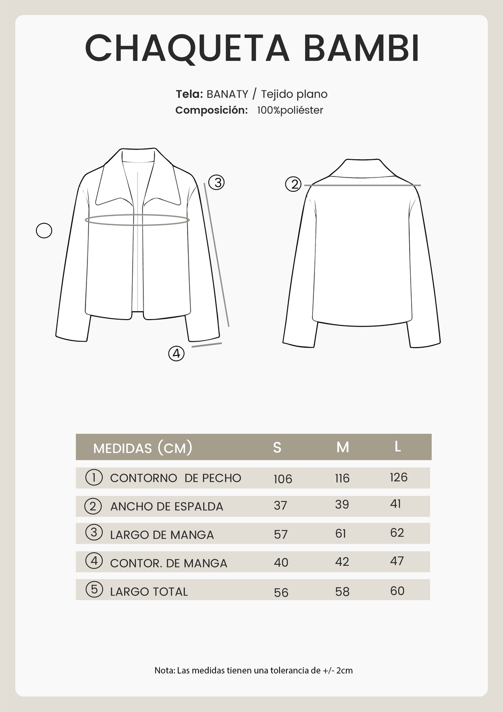 CASACA ESTAMPADA CON BROCHE OCULTO Y BOLSILLOS INTERNOS - BAMBI