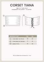 CORSET DRAPEADO NEGRO - TIANA