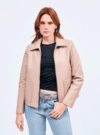 CASACA GINEBRA DE CUERINA CON CIERRE DE MUJER BANATY