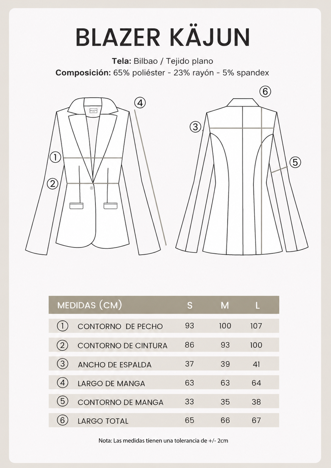 BLAZER SASTRERO ENTALLADO CON BOTON METALICO PERLA - KAJUN [PRE-VENTA]