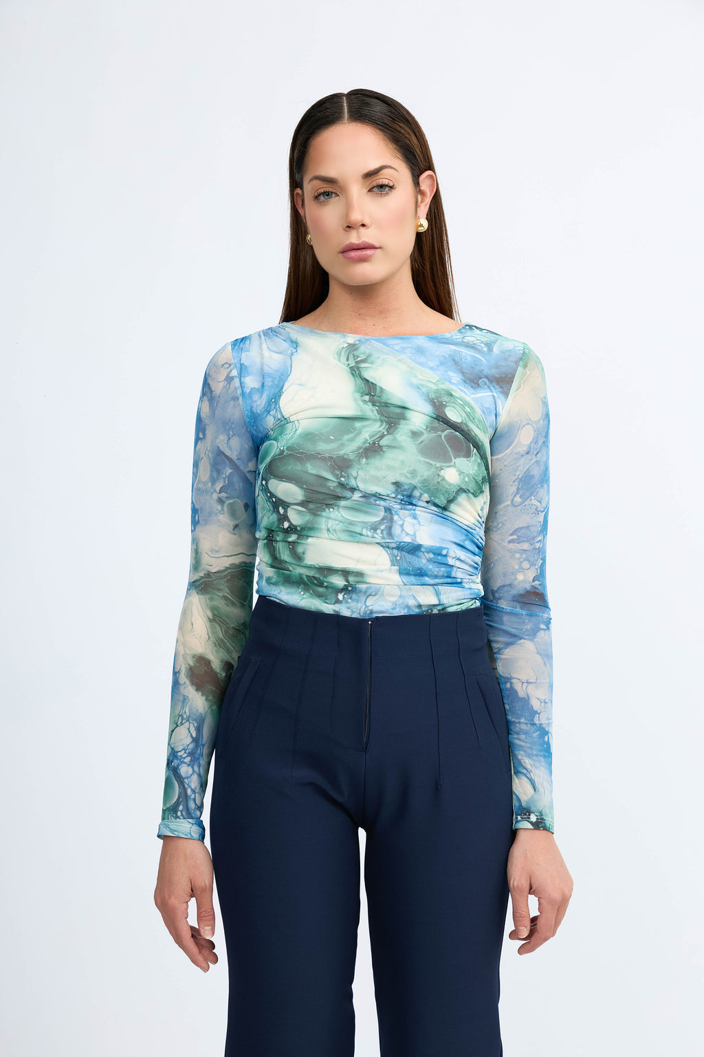 Polo tull manga larga Laura