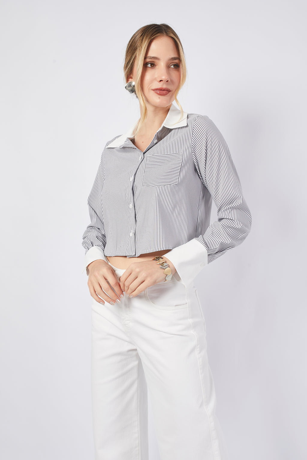 Blusa Crop Manga Larga - Esther