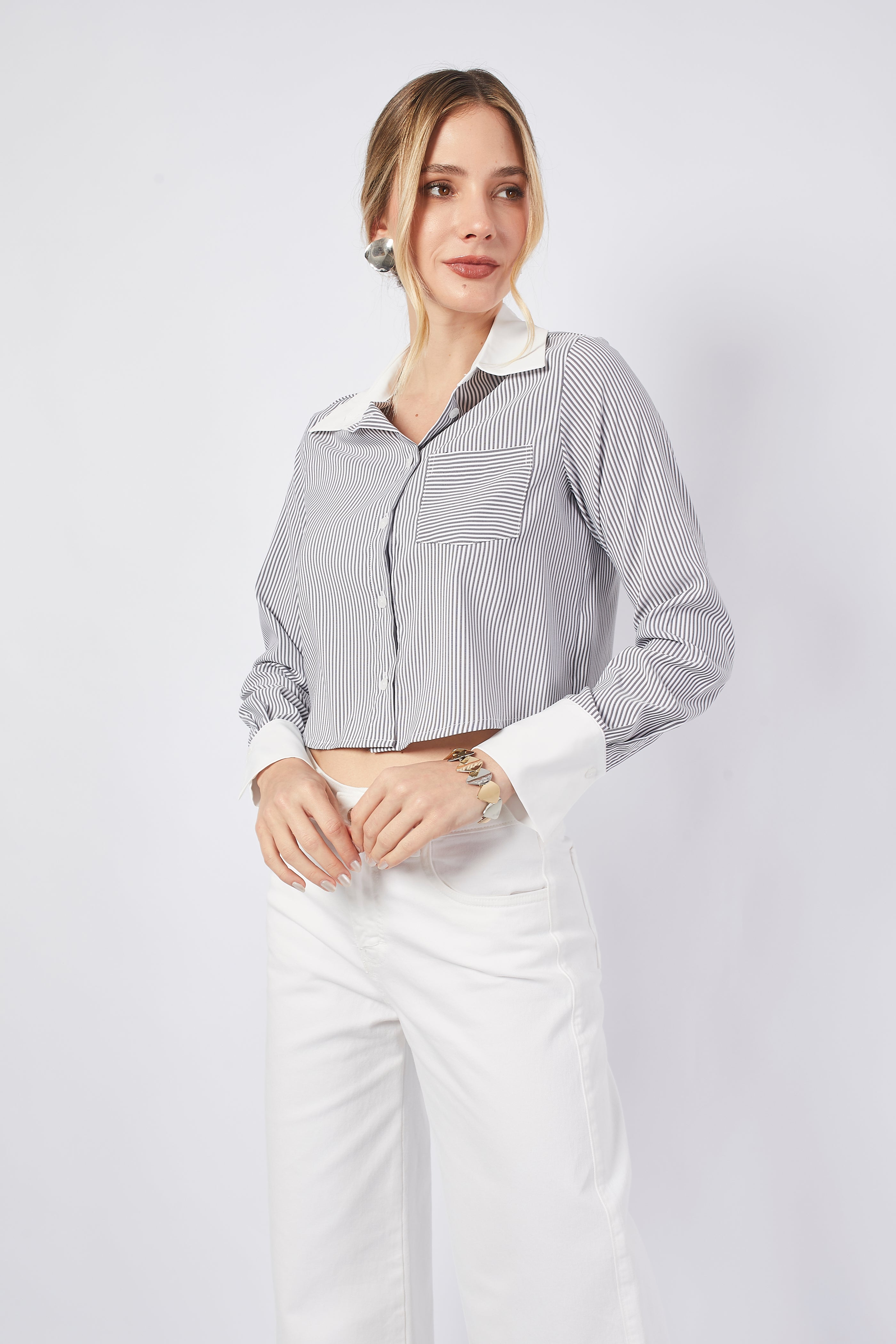 Blusa Crop Manga Larga - Esther