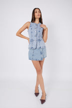 MAXI DENIM VEST SKY BLUE DAY
