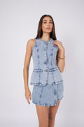 MAXI DENIM VEST SKY BLUE DAY