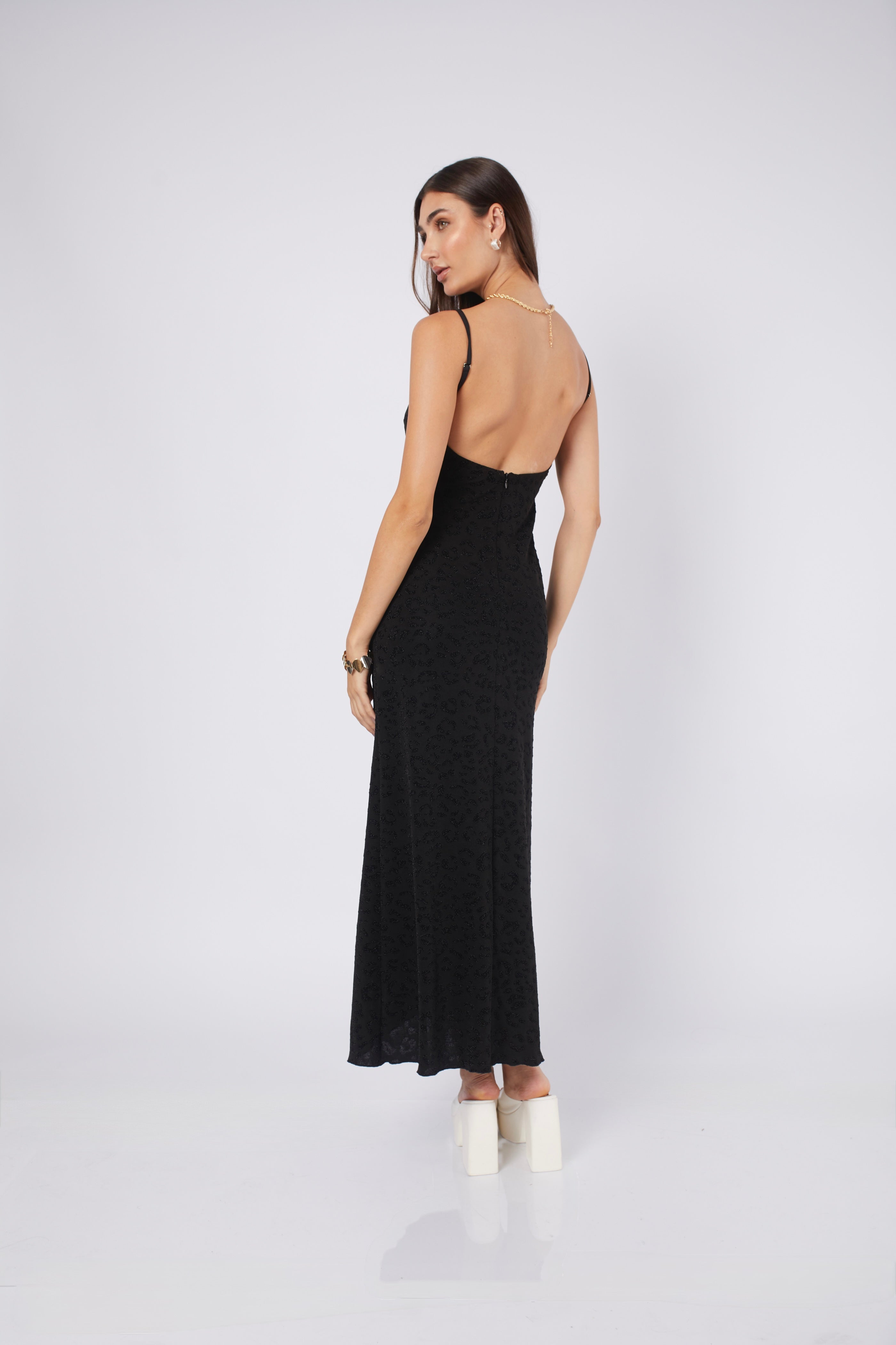 VESTIDO DE ENCAJE PRINT NEGRO - KYLIE