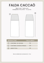 FALDA DE ENCAJE CON ELÁSTICO EN LA CINTURA PERLA - CACCAÖ