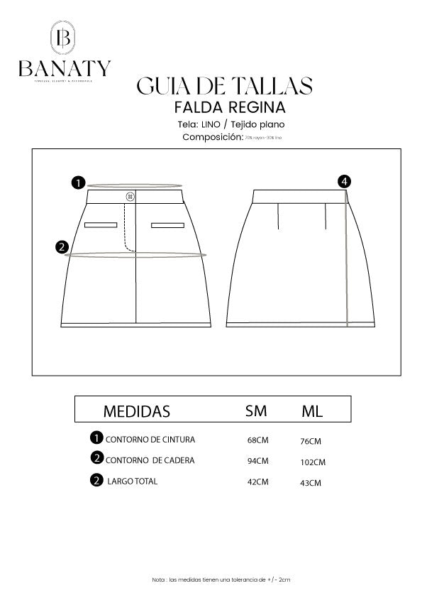 FALDA DE LINO PERLA - REGINA