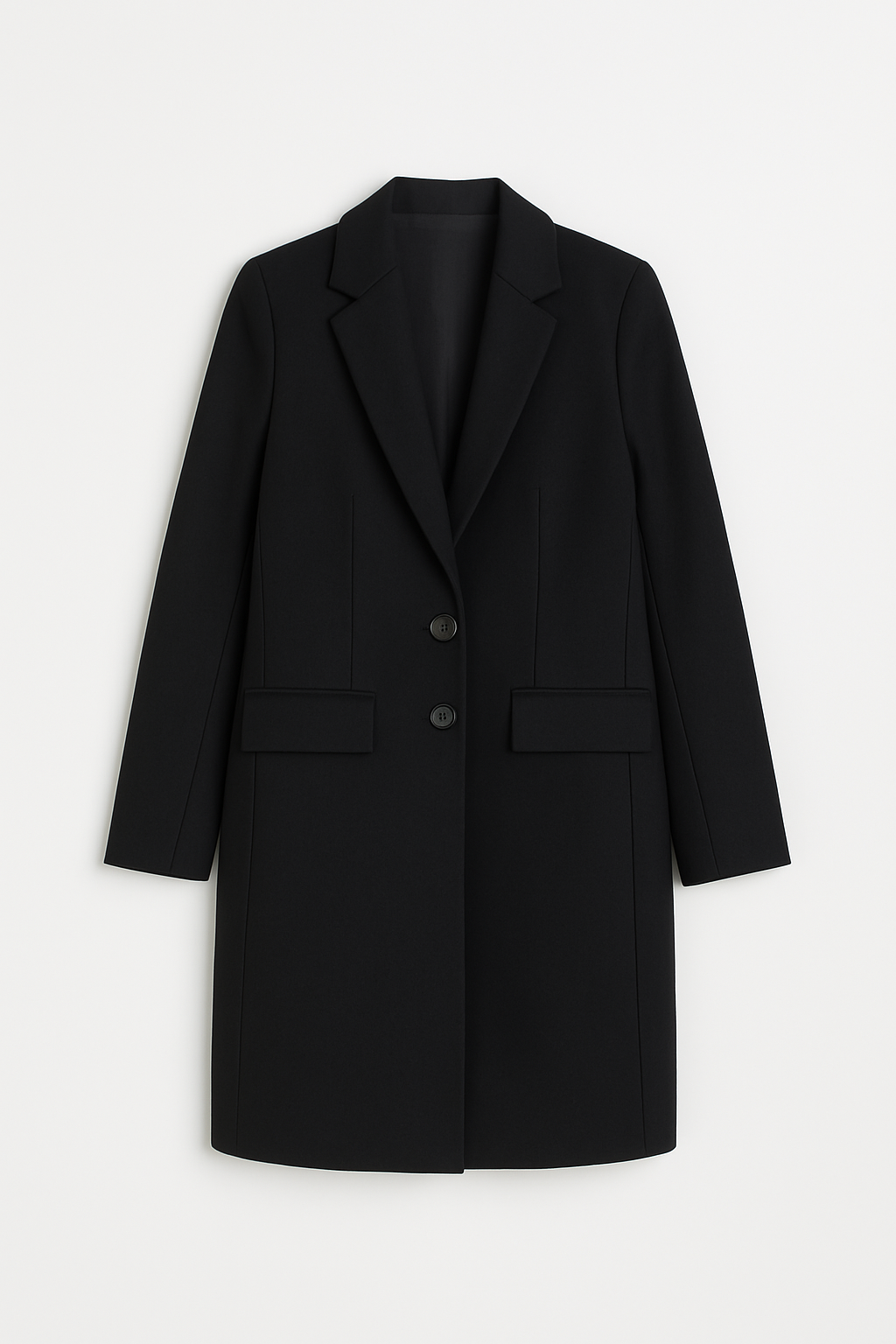 SACO LARGO CON BOLSILLOS FUNCIONALES NEGRO - ALTAMIRA