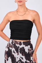 CORSET DRAPEADO NEGRO - TIANA