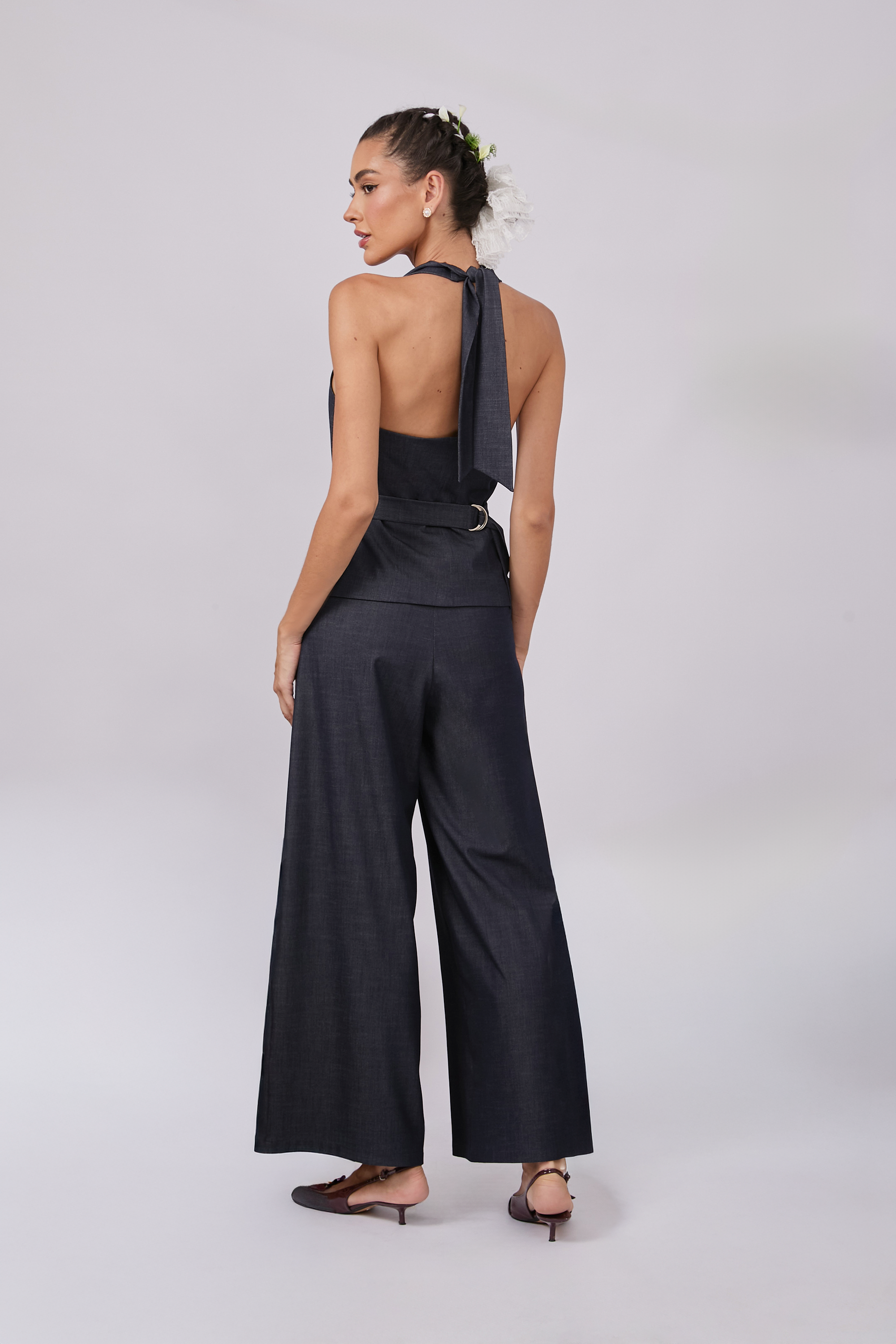 PANTALÓN SASTRERO A LA CINTURA NATURAL - MISHKY